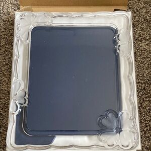 Mikasa 8x10 crystal picture frame. Etched heart design